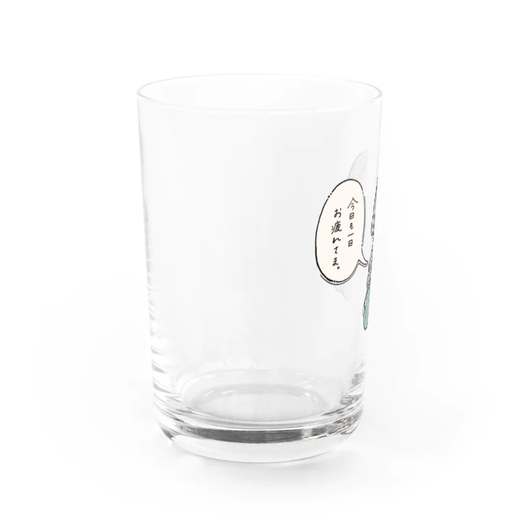 ぽついのねぎらいちゃんグラス Water Glass :left