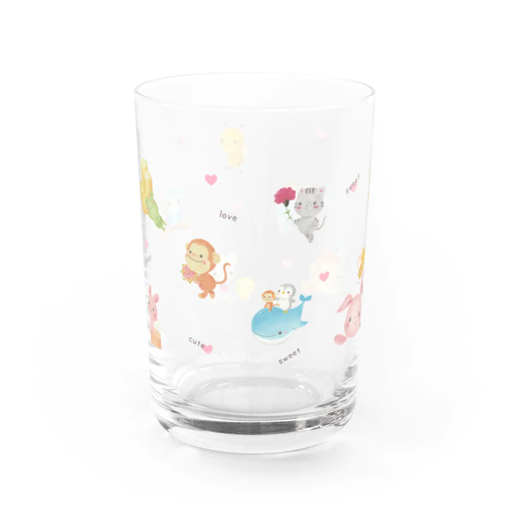 あいアート  パステルのaiartオリジナルグラス Water Glass :left