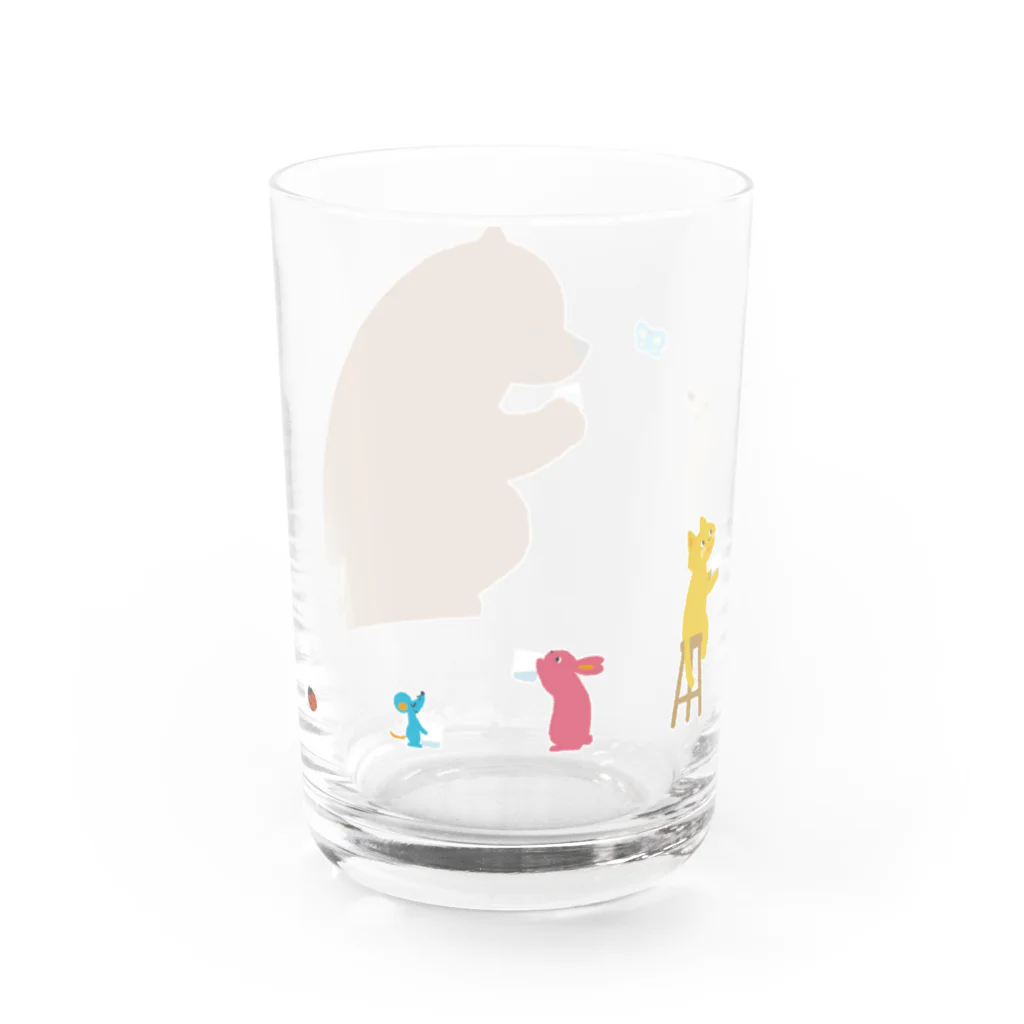 はしっこマルシェ　SUZURI店のこれくらいのグラス Water Glass :left