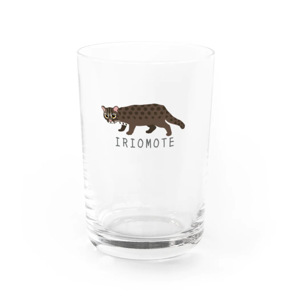 しまのなかまfromIRIOMOTEのIRIOMOTE イリオモテヤマネコ（全身） Water Glass :left