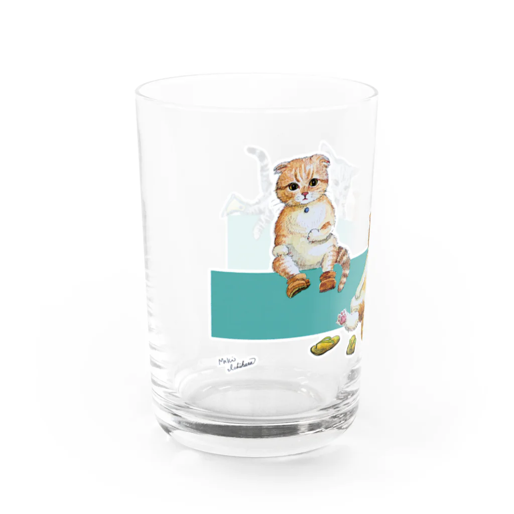 もけけ工房 SUZURI店のIKAPON CATS  Water Glass :left