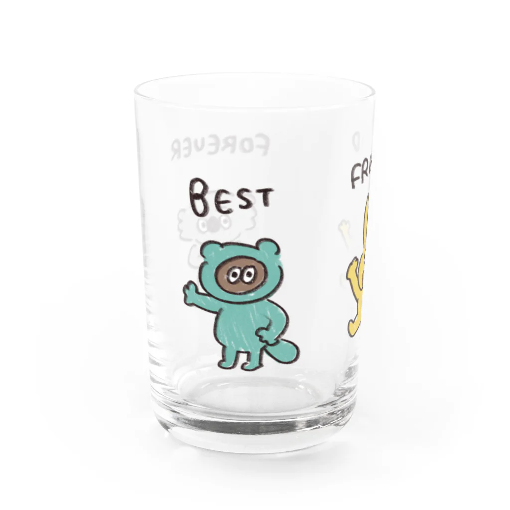 たぬきゅんショップのBEST FRIEND FOREVER Water Glass :left