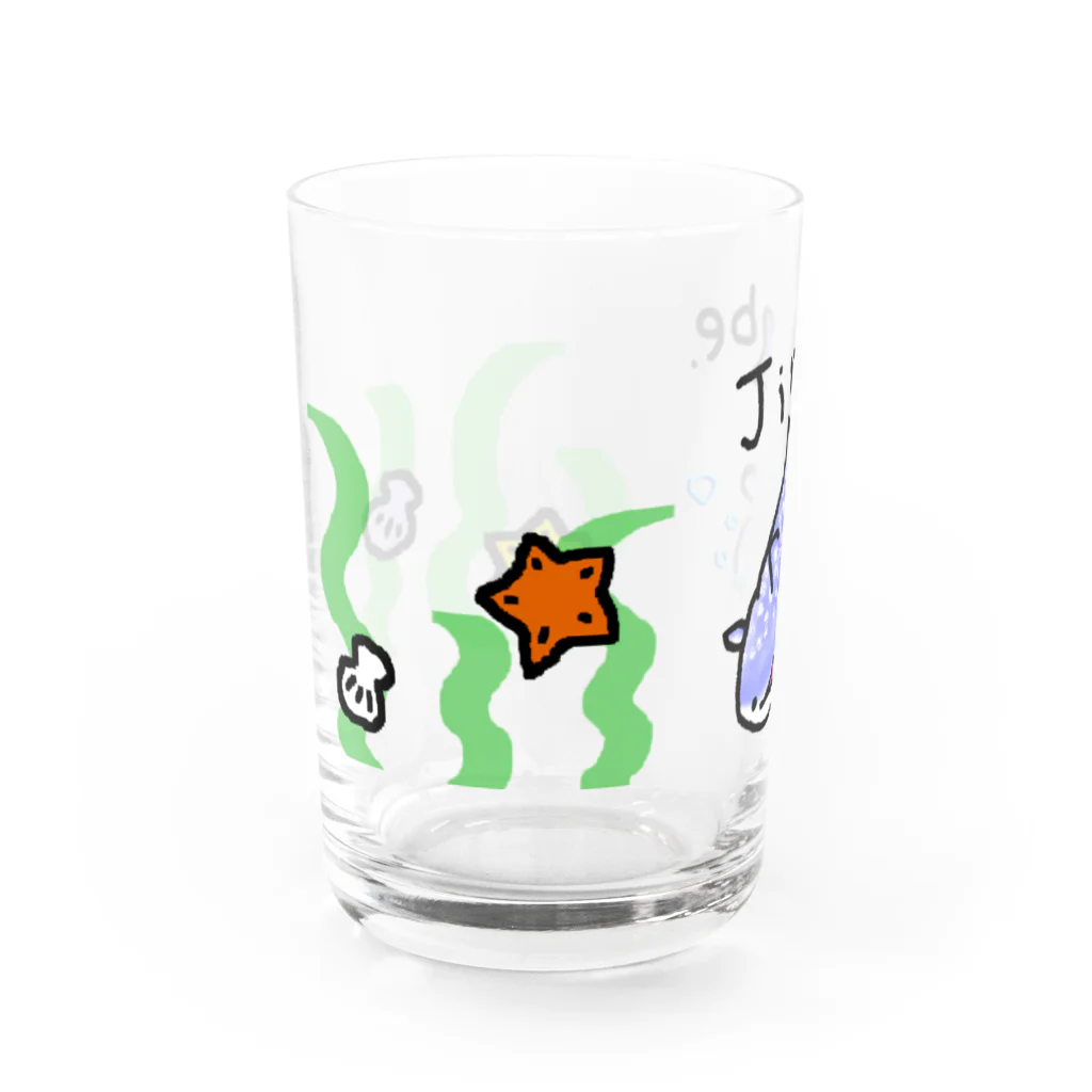 ぱくまる水産のじんべぇちゃんグラス Water Glass :left