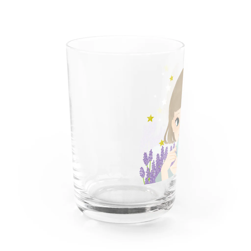 岩本しょうこのラベンダー Water Glass :left