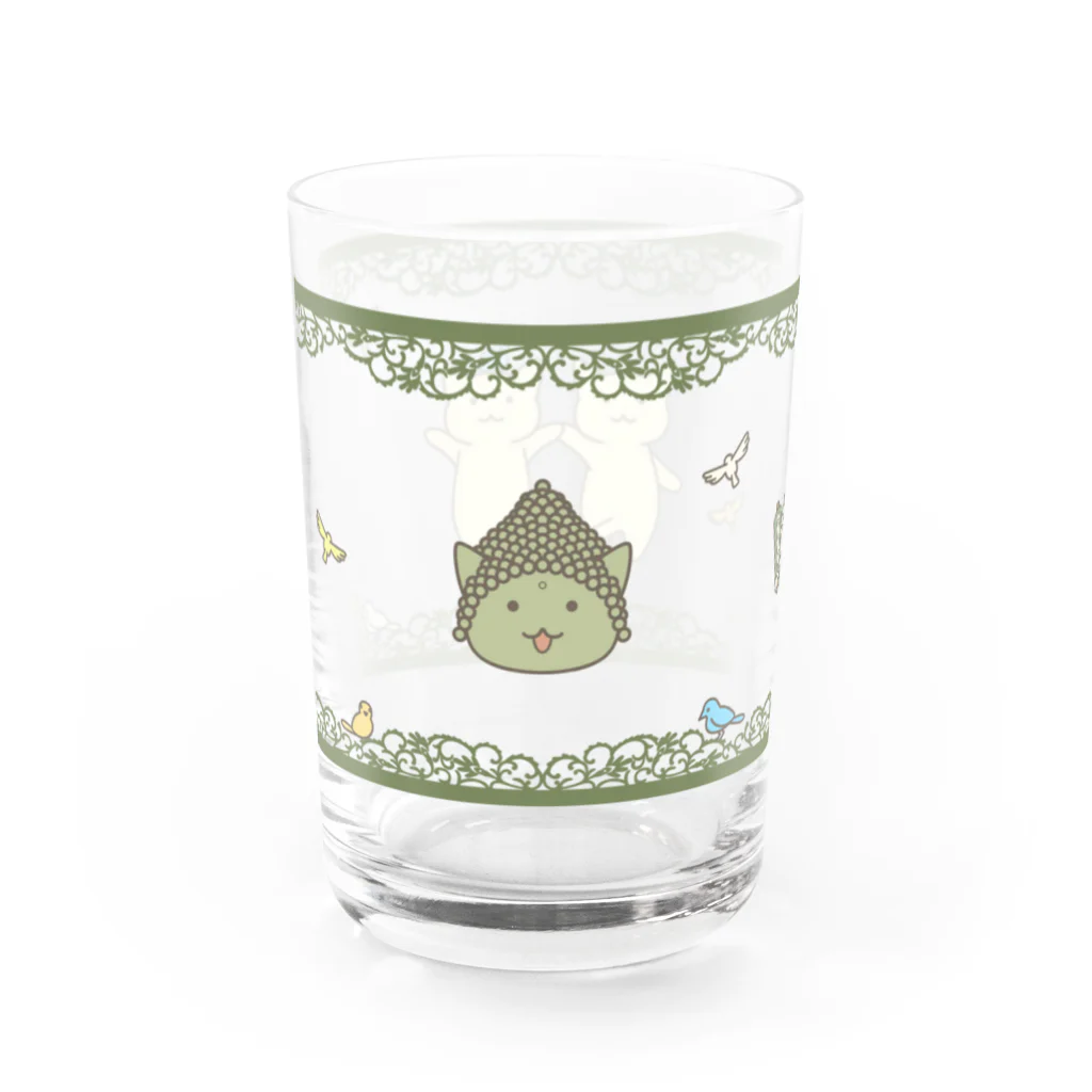 PygmyCat　suzuri店の仏にゃんグラス Water Glass :left
