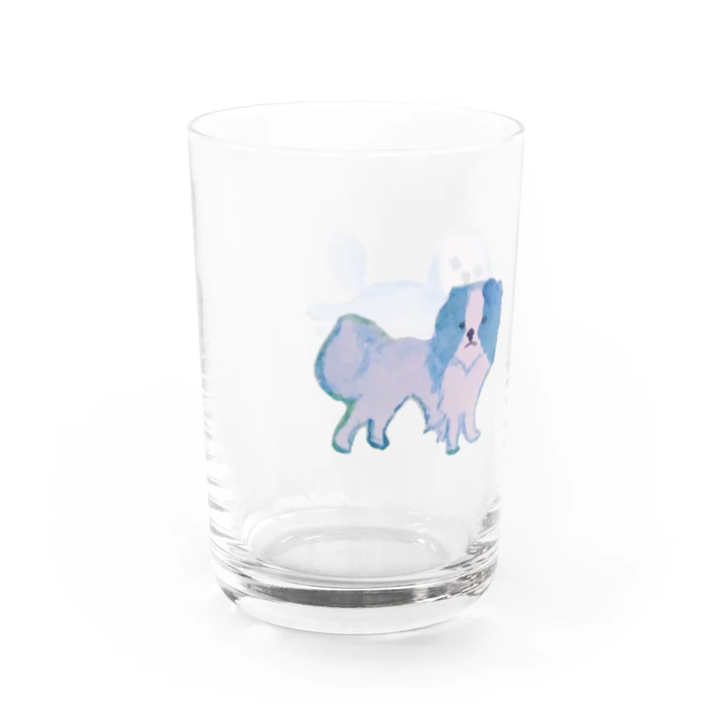 hitomiのblue dogs Water Glass :left