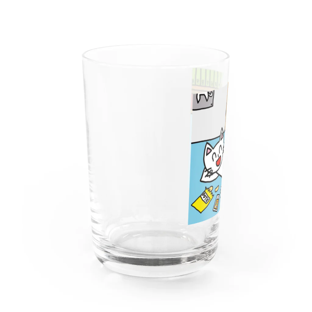 フセサクの帰省してゴロゴロしているネコ Water Glass :left