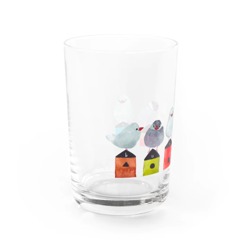 tomocoの文鳥の家族 Water Glass :left