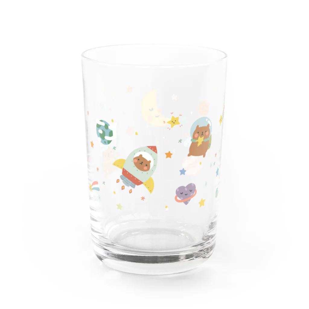 くうちゃん🌈イラストレーターの宇宙くま Water Glass :left