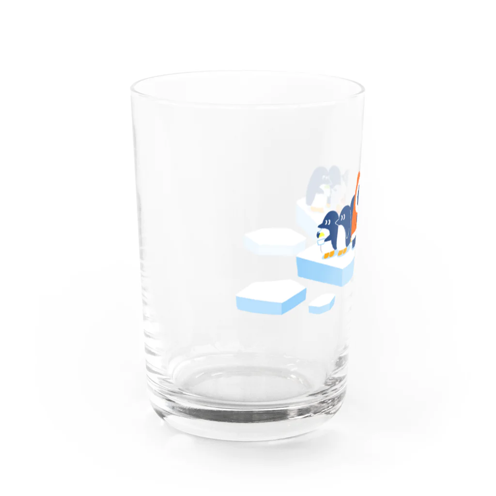 トマトマーケットの南極に来たクマとカニ Water Glass :left