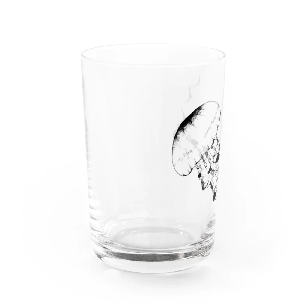 繁田穂波のブラッククラゲ グラス Water Glass :left