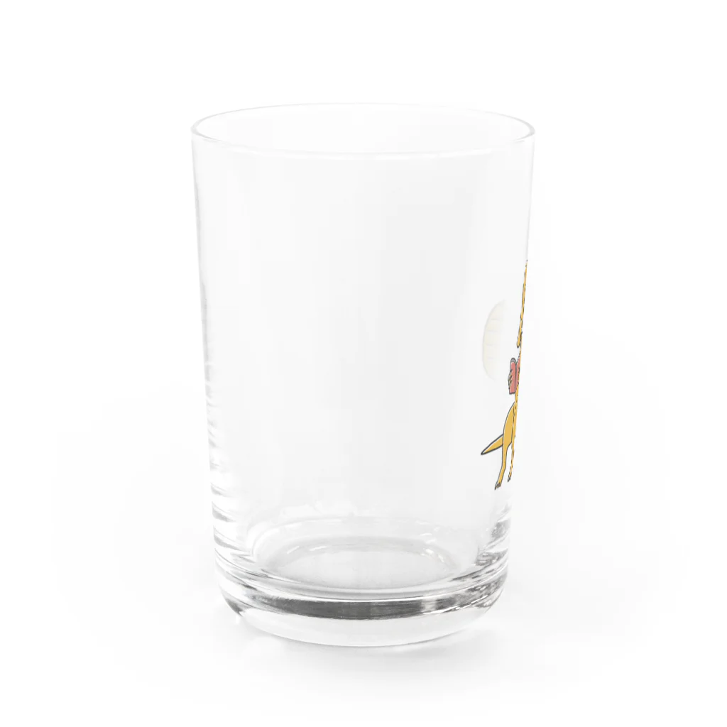 バラエティショップ　いもこの読書するスピノサウルス Water Glass :left