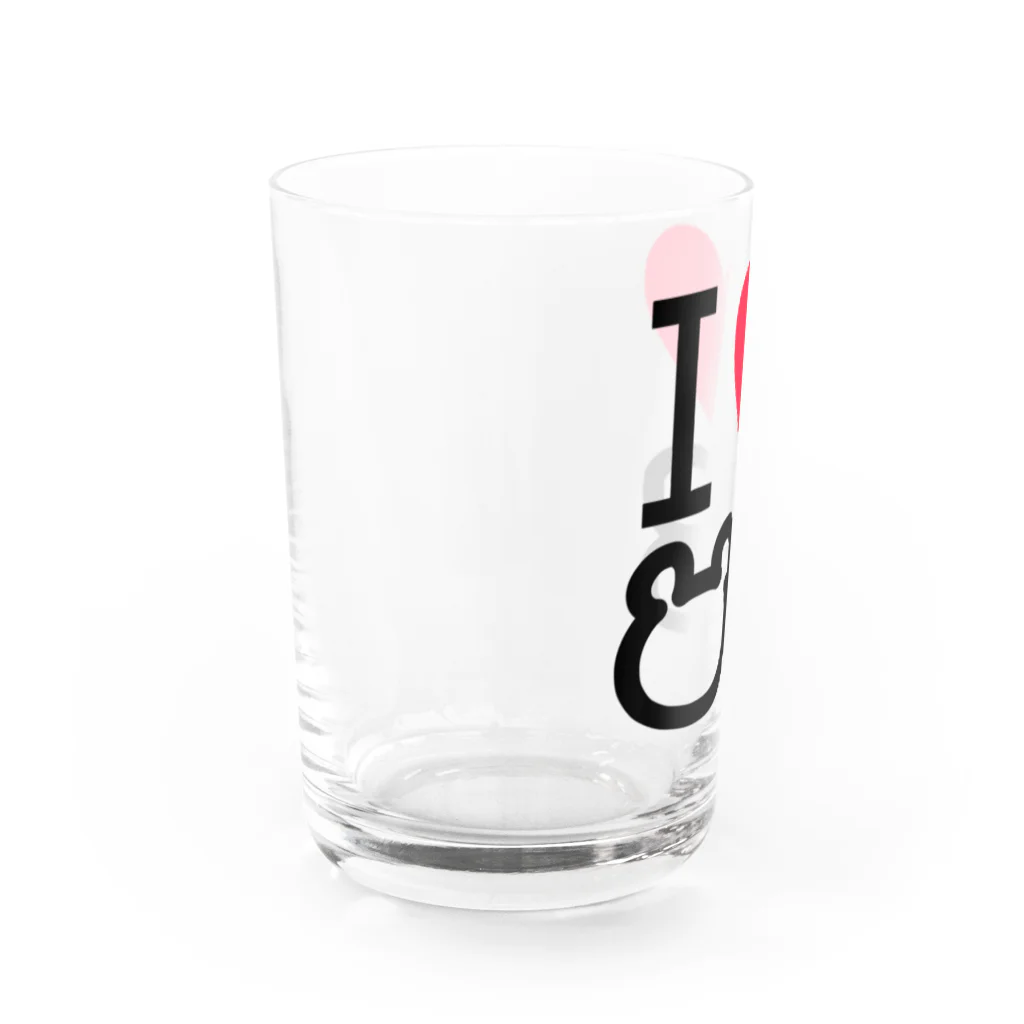 クマバチゴルフ倶楽部のアイ ラブ クマバチ Water Glass :left