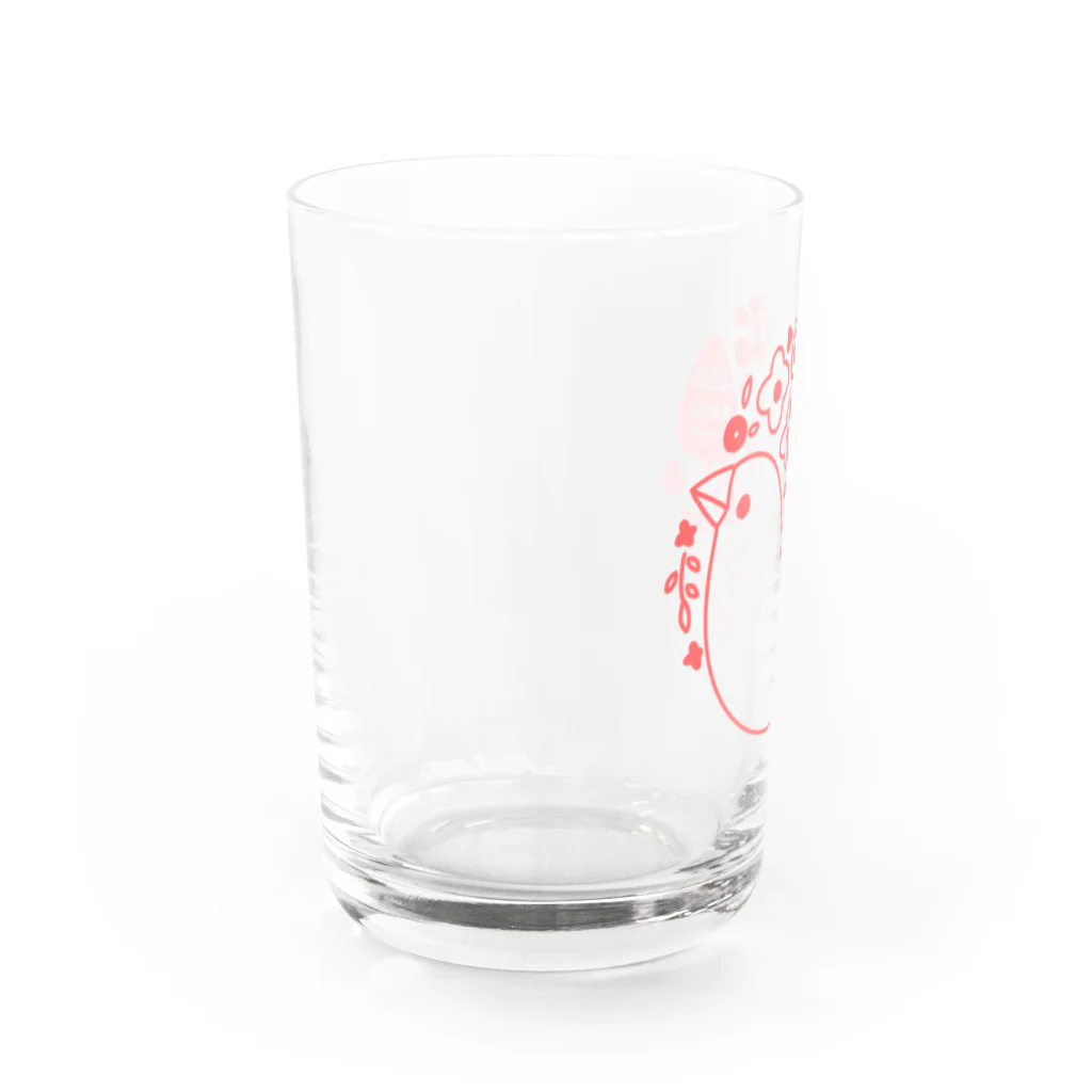 ・buncho days・ 文鳥デイズの北欧風ロゴマーク文鳥 Water Glass :left