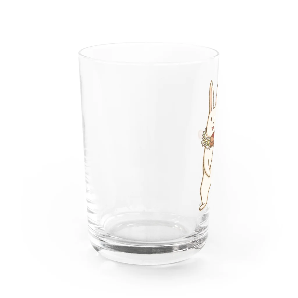 イケガメ シノのバイオリンうさぎ Water Glass :left