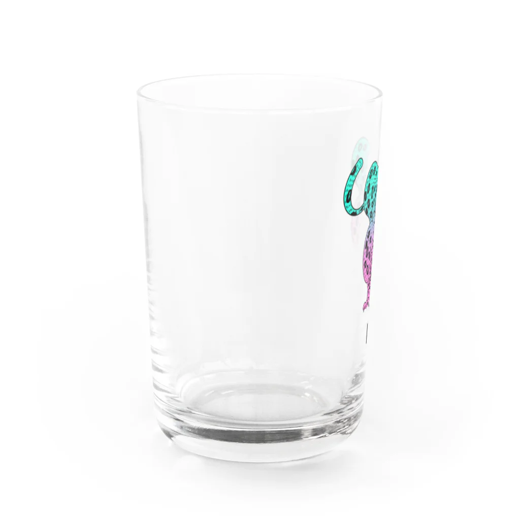 スナック麦の80,s Vinyl Water Glass :left