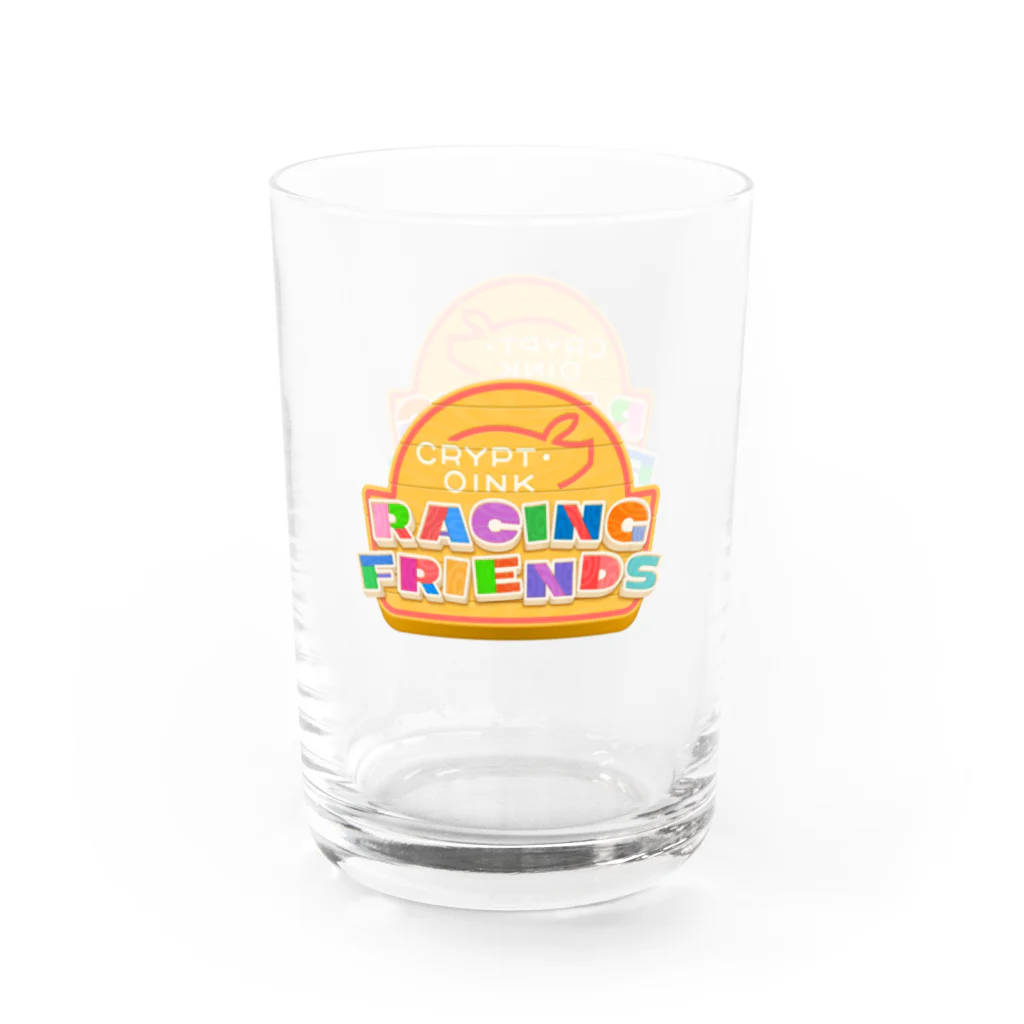 くりぷ豚 (くりぷとん) 公式のくりぷ豚 レーシングフレンズ ロゴ Water Glass :left