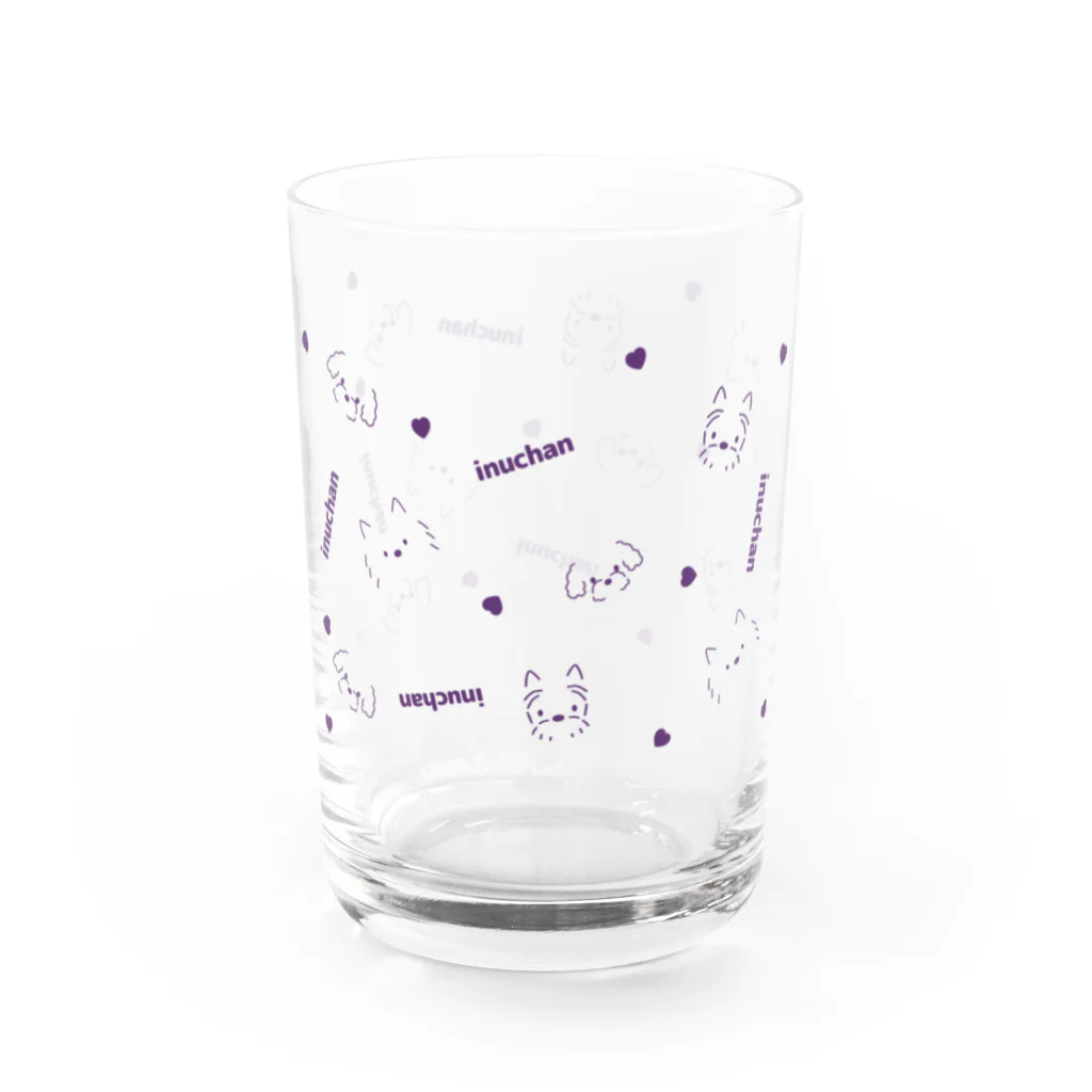 ハッピージャムジャムのイヌチャン集合(ぶどう) Water Glass :left