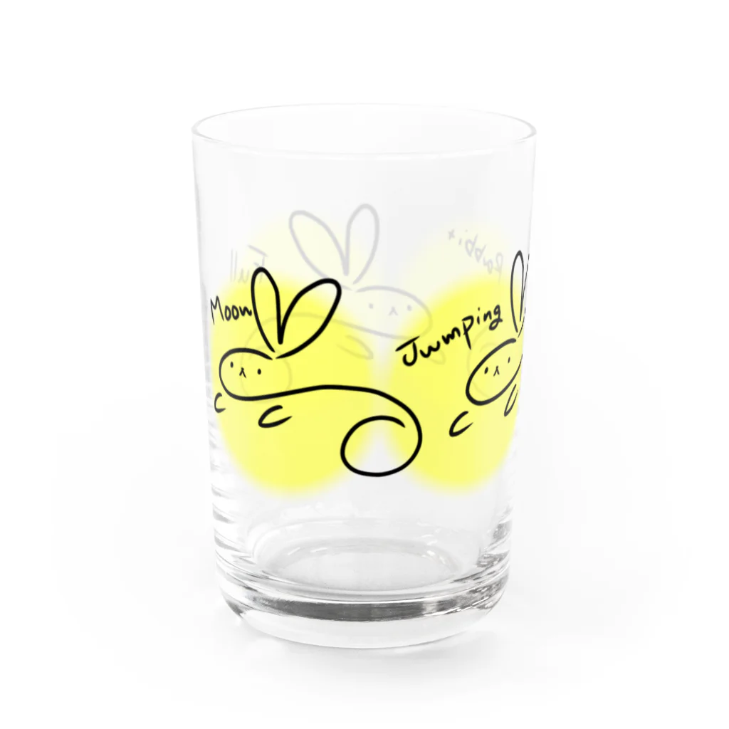 うさぎのらみゅうさのらみゅうさと満月 Water Glass :left