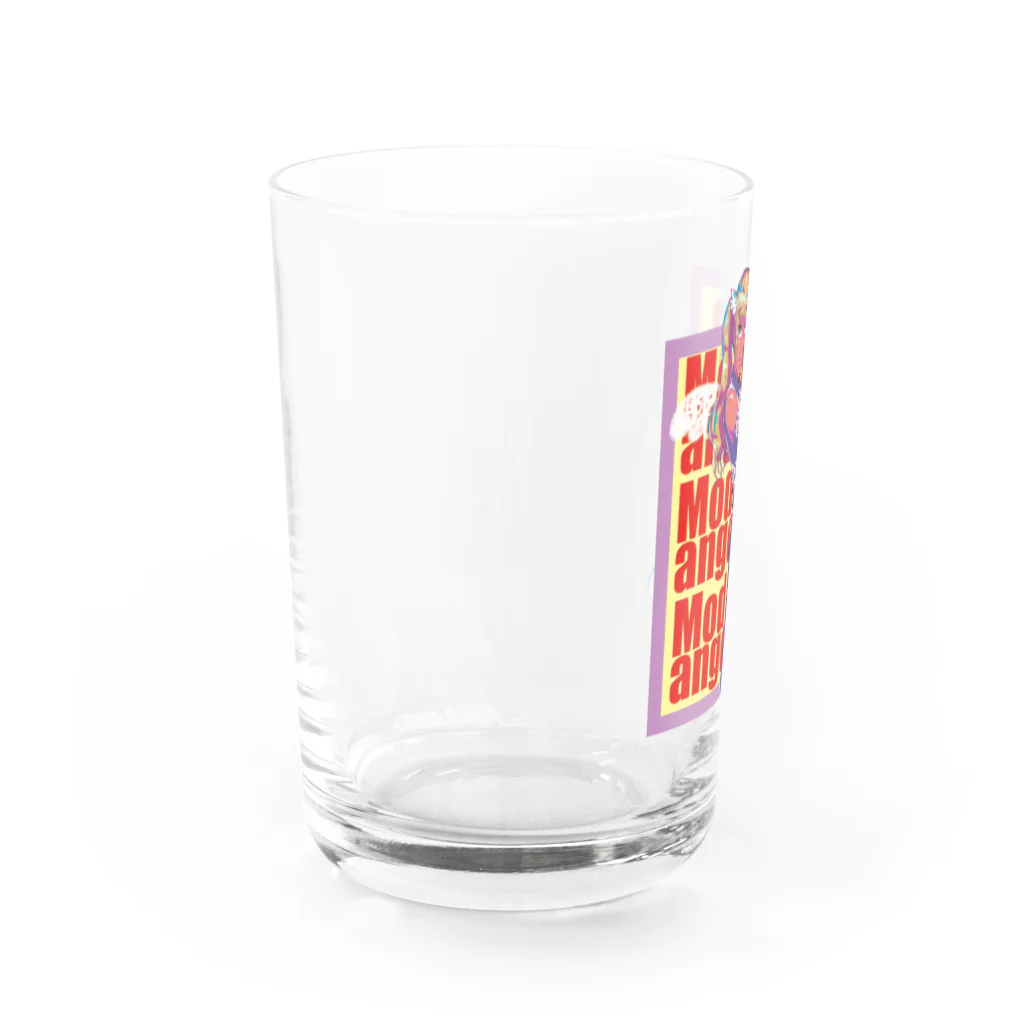 なかなか恋ができない！！！の現代の天使ちゃん（イエロー） Water Glass :left