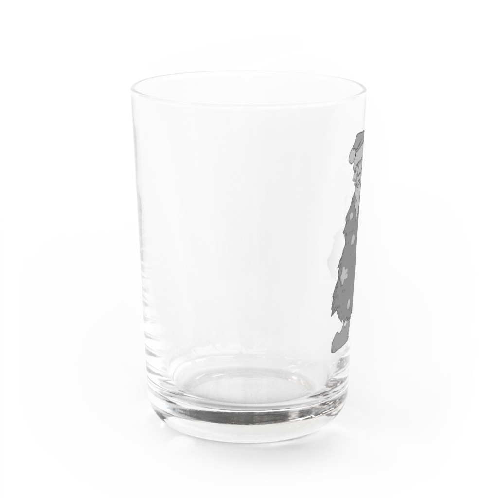謎モノ店のモノクロ　カモフラサンタ Water Glass :left