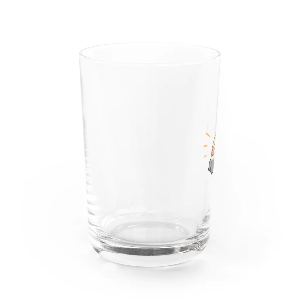 na-san08のドヤッとオカメさん Water Glass :left