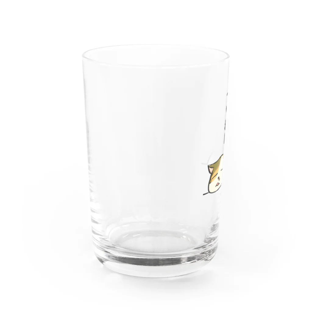 café Mo.freeのつかれた Water Glass :left