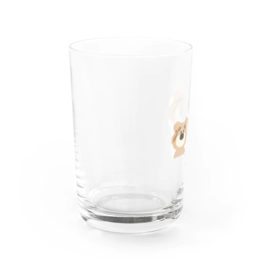 こっちゃんのお店🐻の敬礼ポーズてっちゃん Water Glass :left