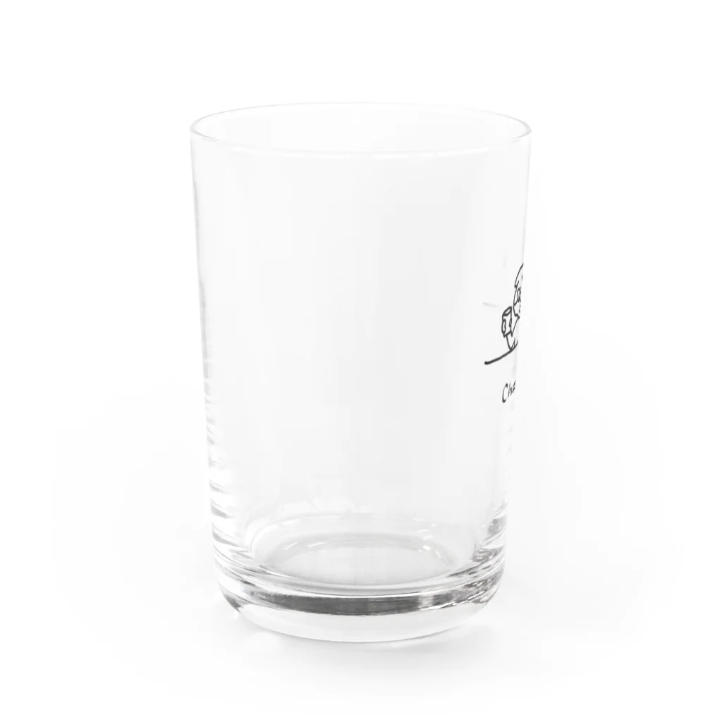 おやびん(下僕)の乾杯ネコ Water Glass :left