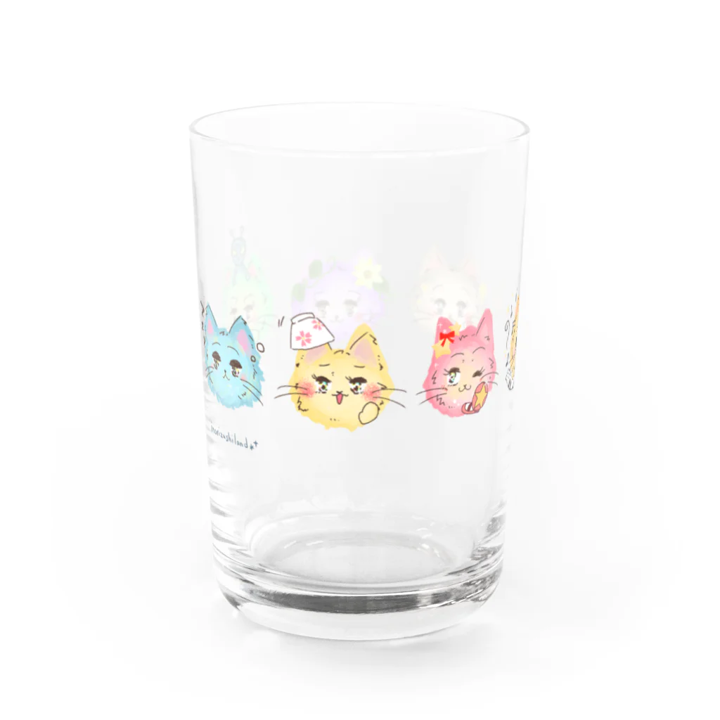 いなりずしランドの7匹のおかお Water Glass :left