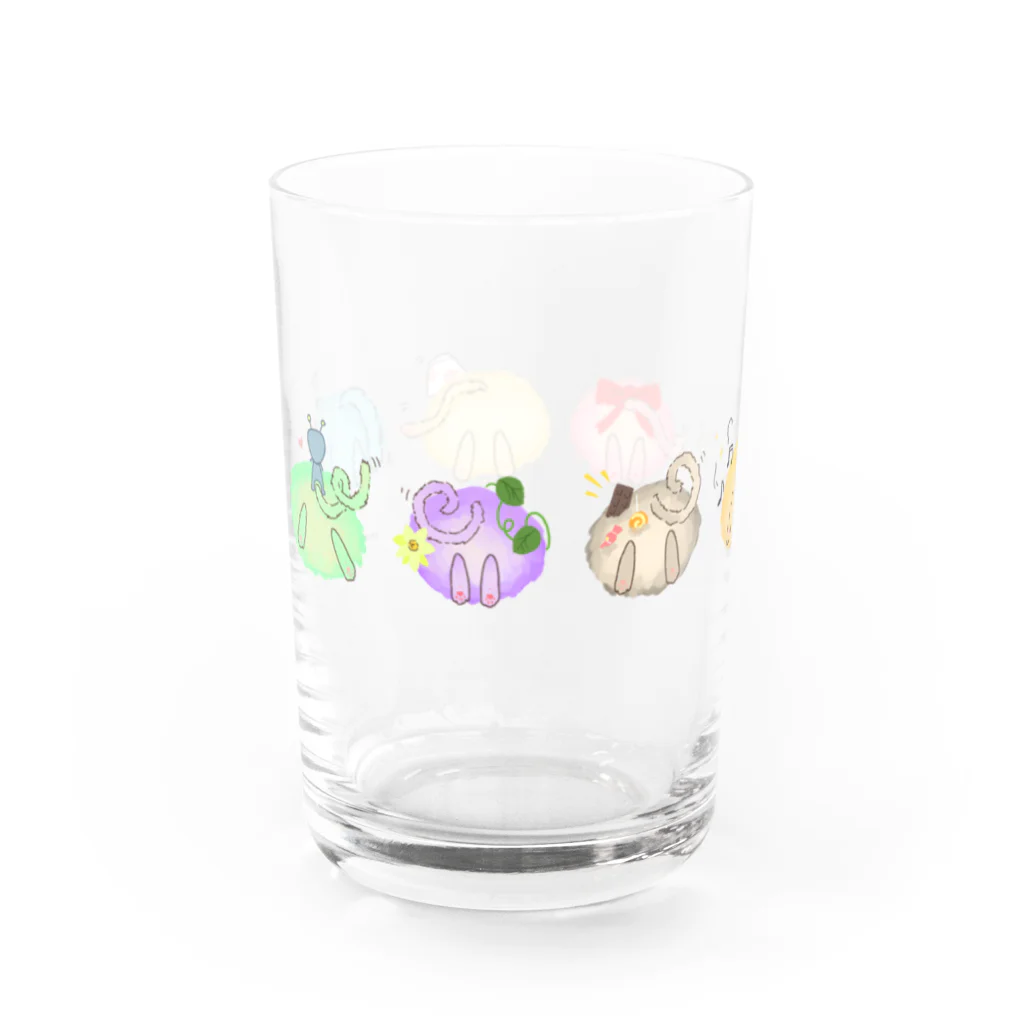 いなりずしランドの7匹のおしり Water Glass :left