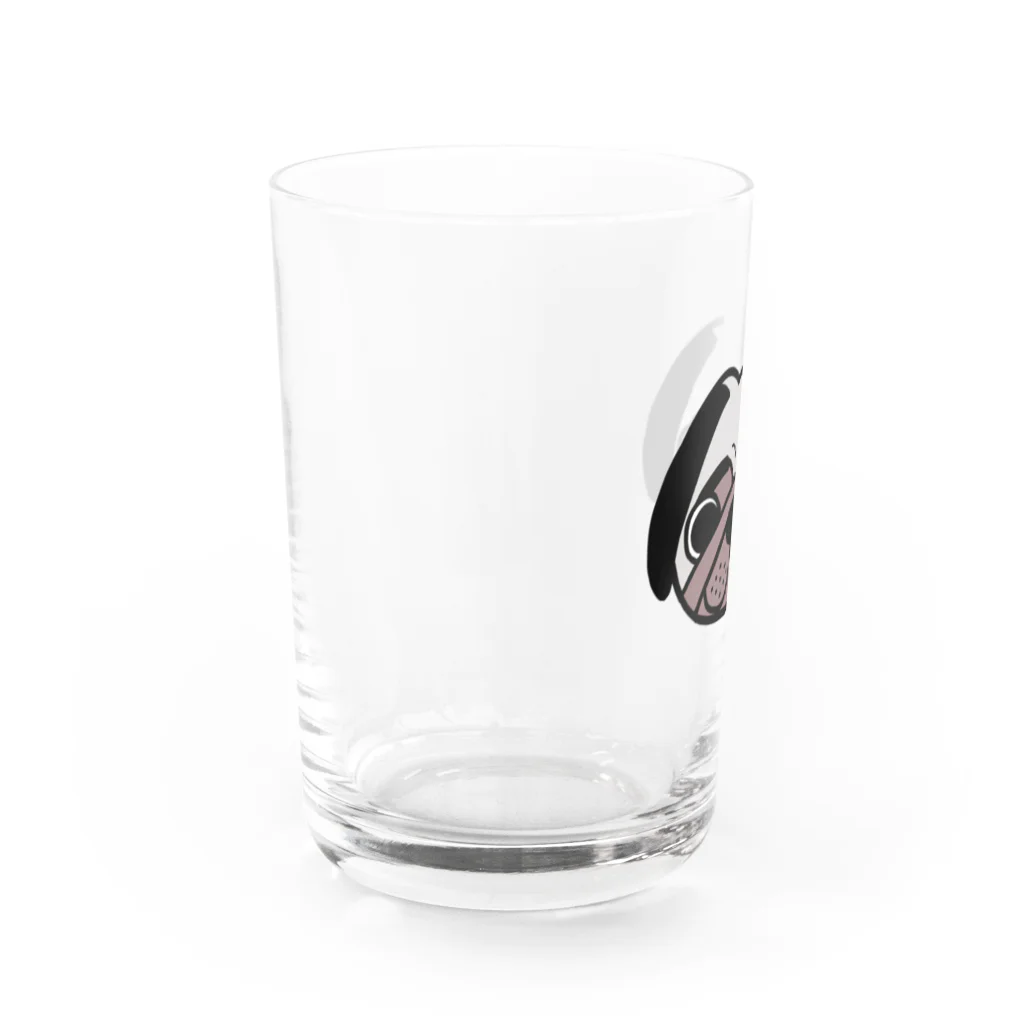 ゴロ画伯におまかせ！のパグおじさんゴロ画伯 Water Glass :left