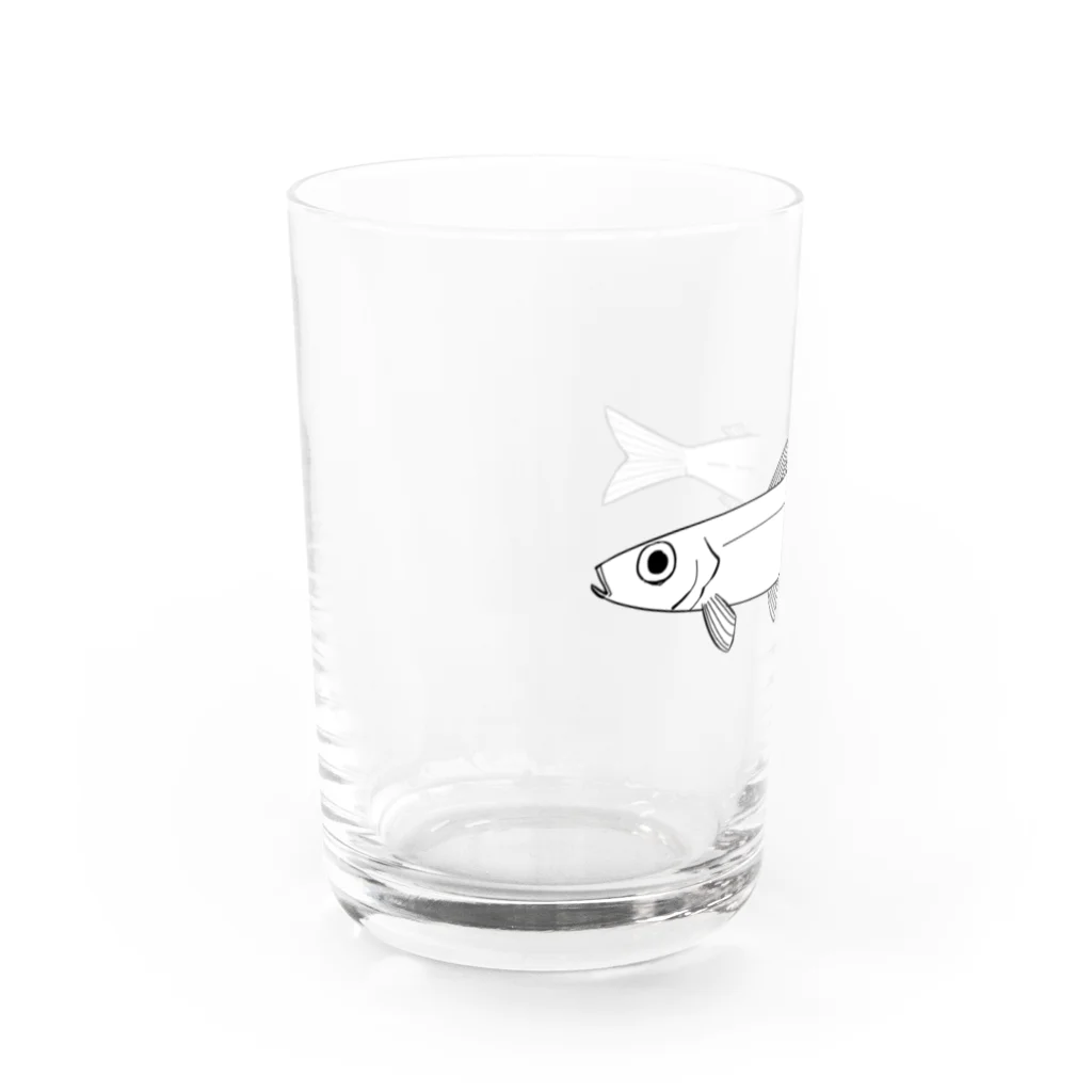 死魚屋のワカサギ Water Glass :left