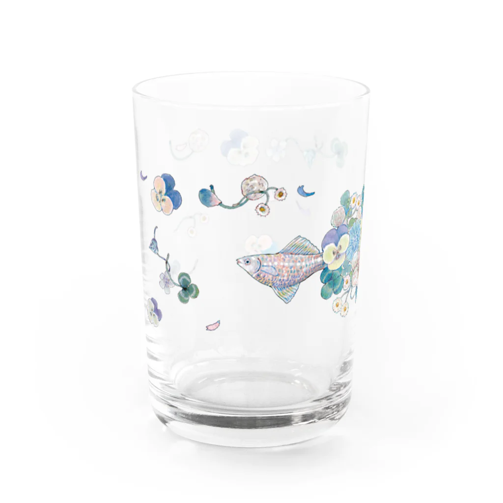 つくも舎の花熱帯魚 Water Glass :left