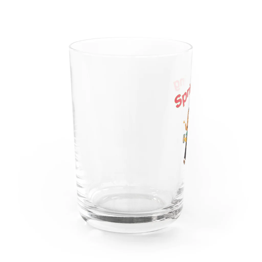 お化け屋アメリカ店の全力疾走むぎ茶くん Water Glass :left