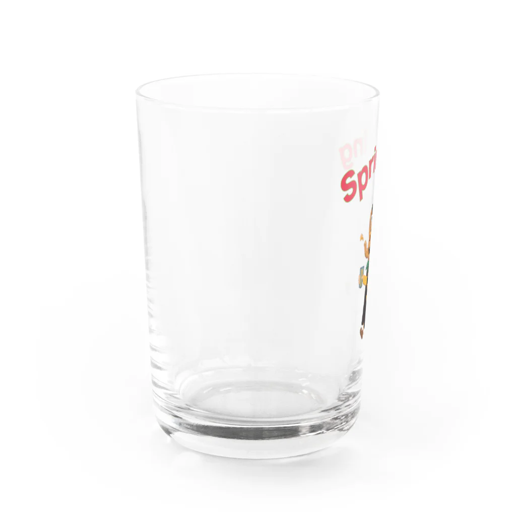 お化け屋アメリカ店の全力疾走むぎ茶くん Water Glass :left