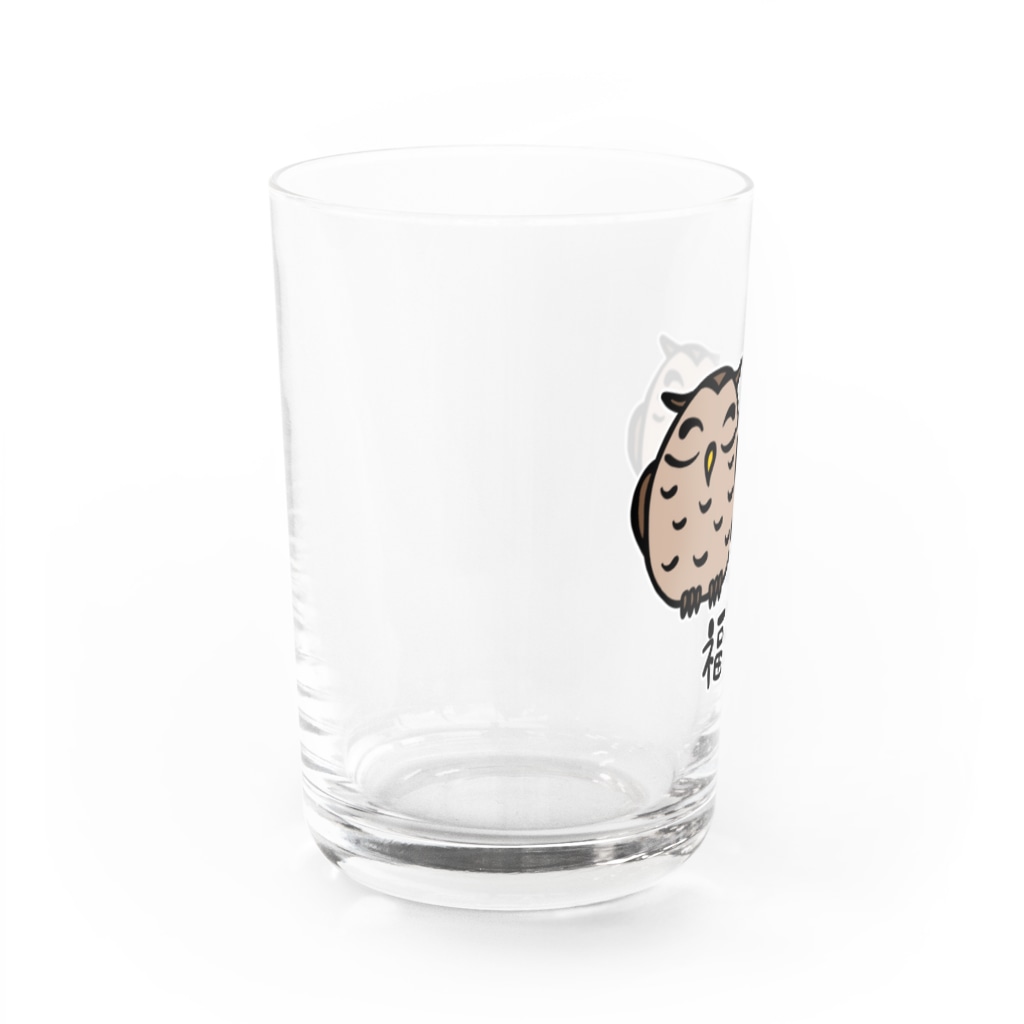 麦畑の福ろう(フクロウ) Water Glass :left