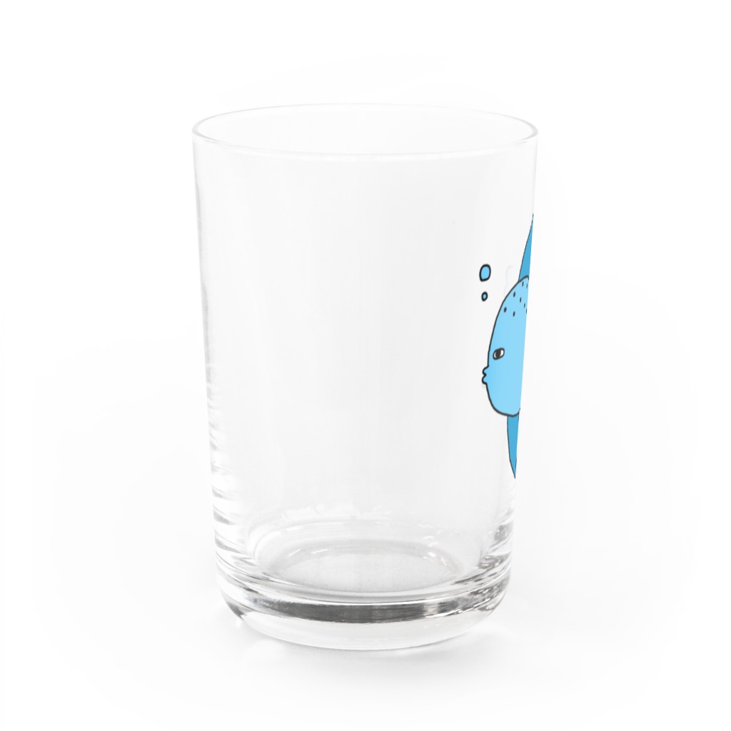 麦畑のマンボウB(下手な絵) Water Glass :left