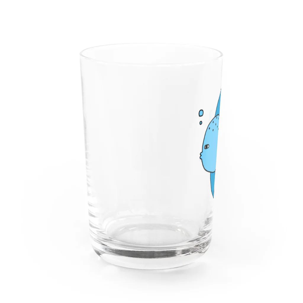 麦畑のマンボウB(下手な絵) Water Glass :left