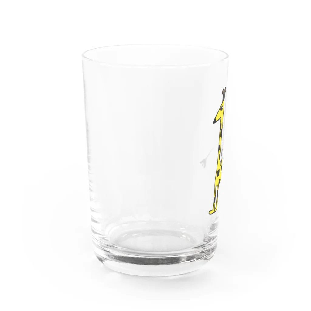 麦畑のキリンY(下手な絵) Water Glass :left