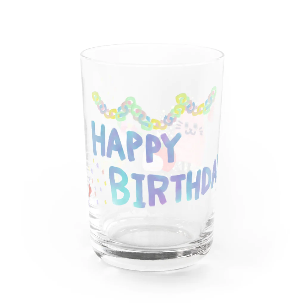 LilyBlanket89のお誕生日おめでとう_シーツをかぶったネコ Water Glass :left