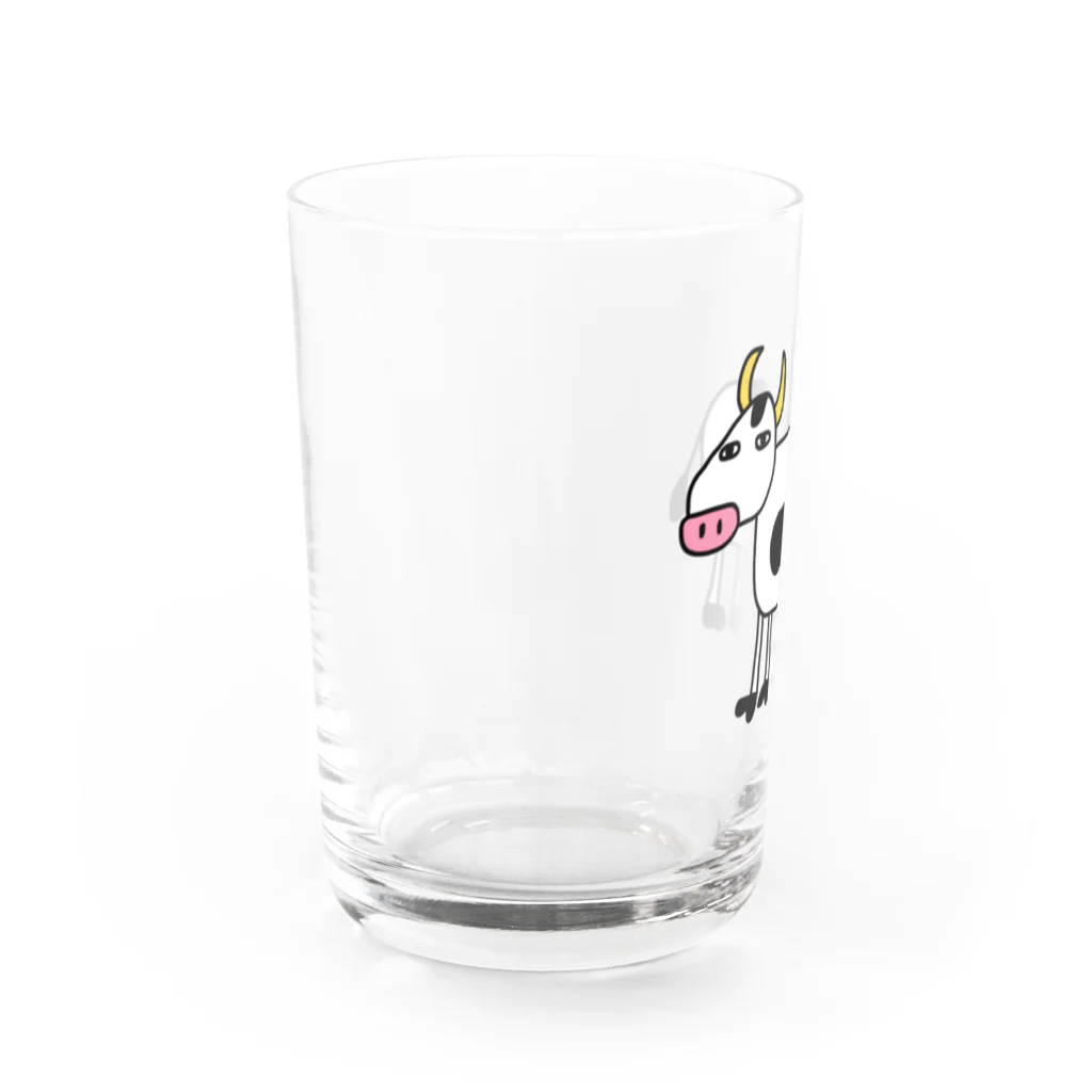 麦畑のウシw(下手な絵) Water Glass :left