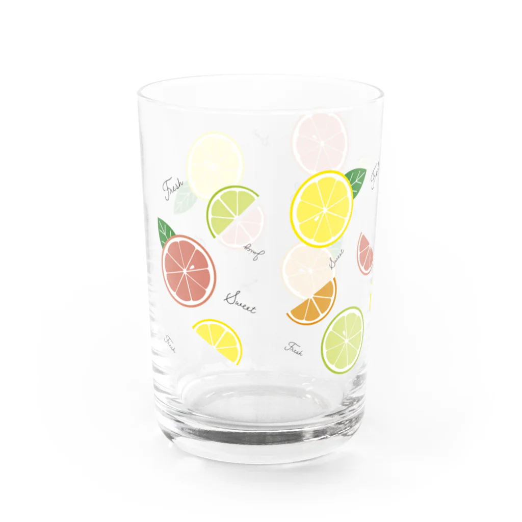 chiakimaru Designの柑橘ごろごろ Water Glass :left