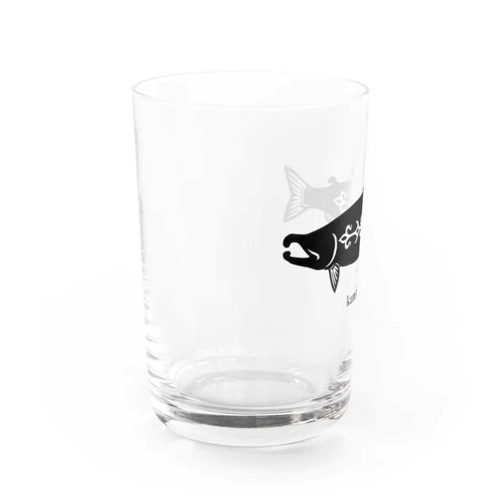 𓃠𝕊ℍ𝕚ℙℙ𝕆の鮭   アイヌ模様 Water Glass :left