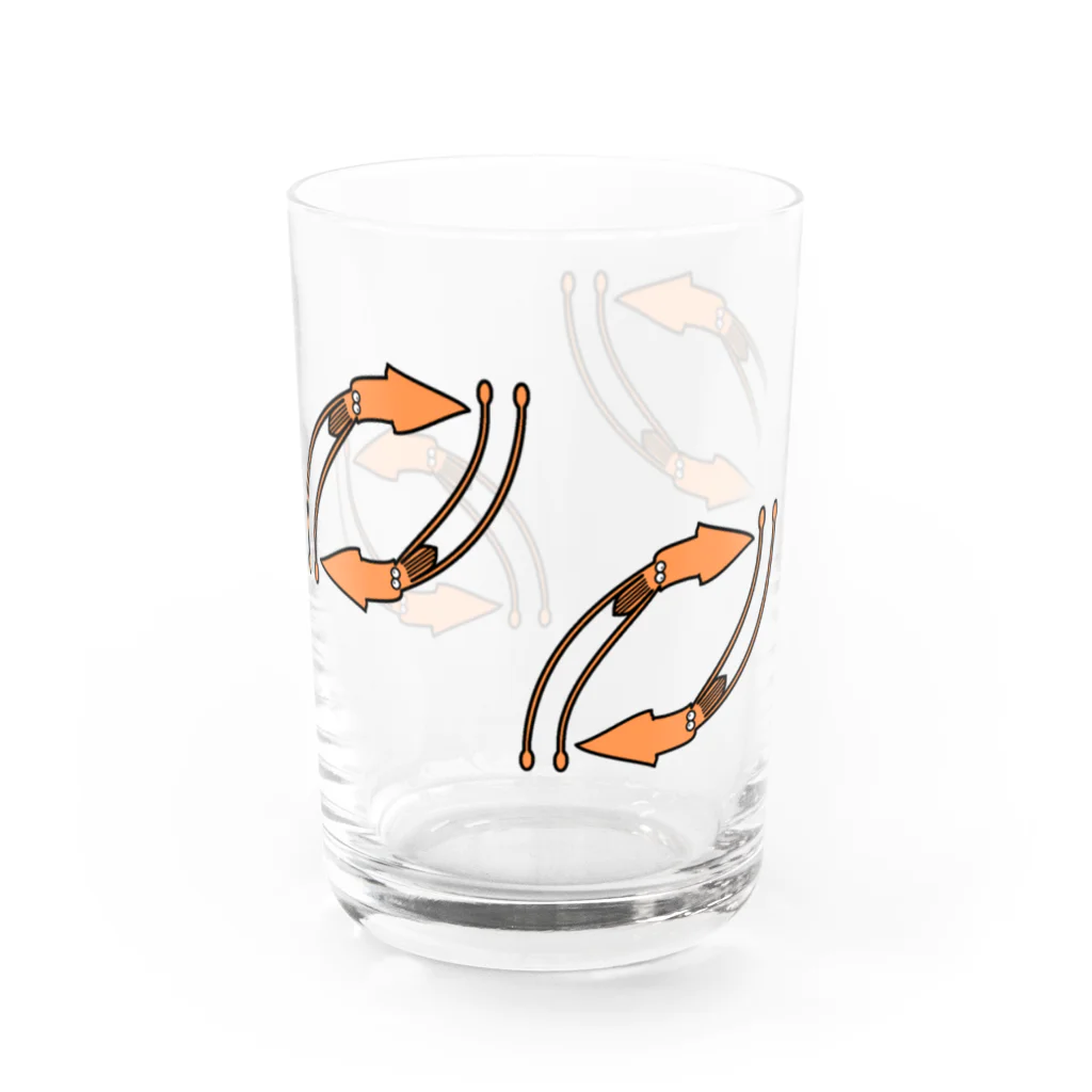 蛇口〆太のお店の干しイカ巴帯 Water Glass :left