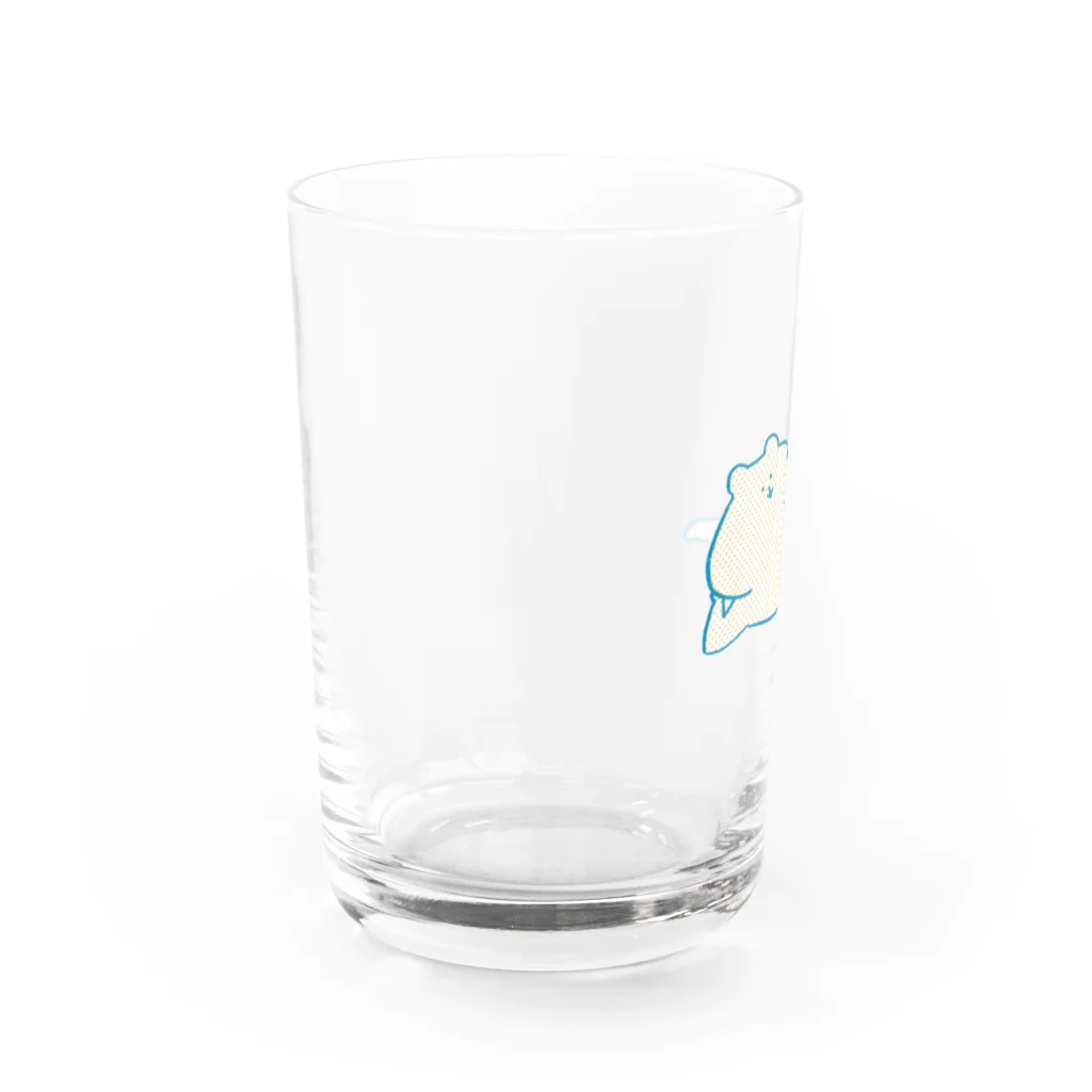 ぽよのはら(と仲間たち)のポップなごろ寝くま Water Glass :left