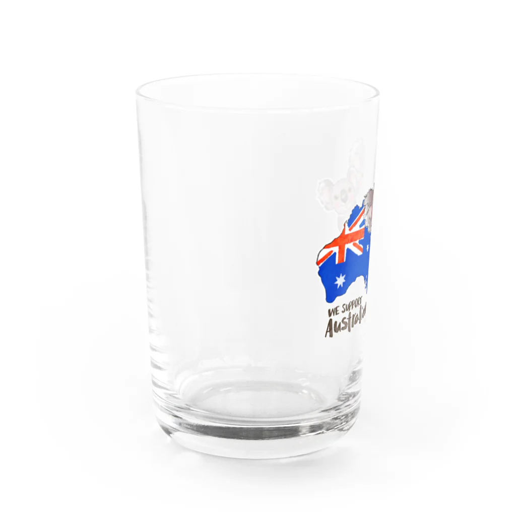 shop あこ猫犬屋のオーストラリアへの寄付 Water Glass :left