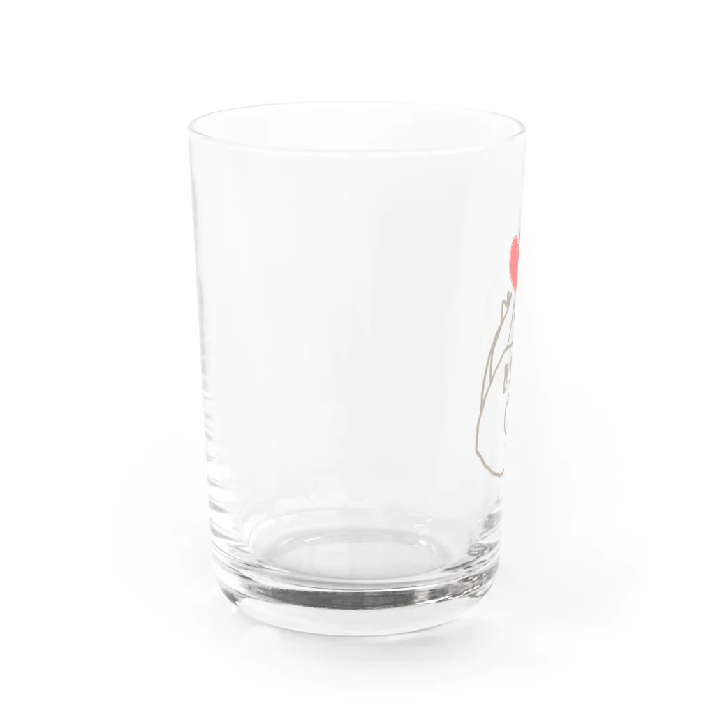 あるくひつじの3角山:ももちゃん Water Glass :left