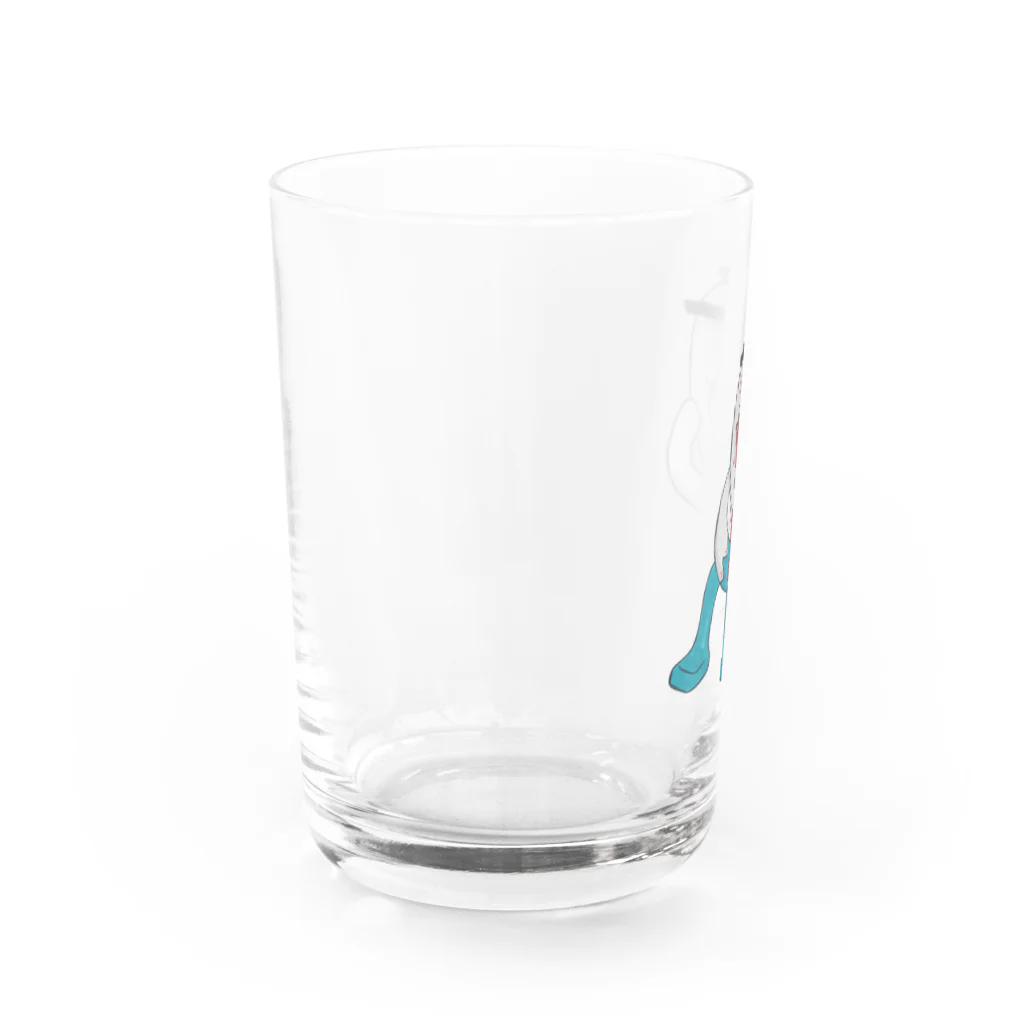 Momopiの鉄人キュー殉職 Water Glass :left