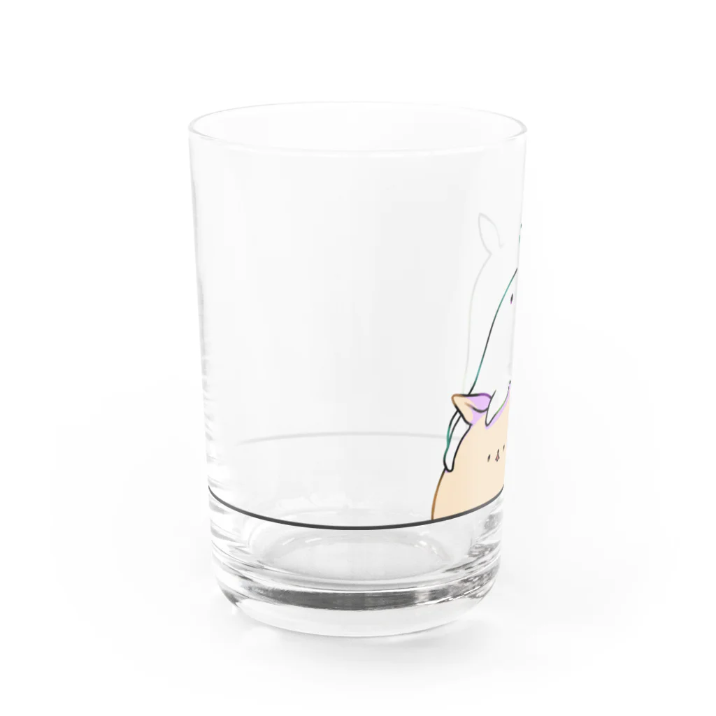 おみのおみその色落ちたことねこ Water Glass :left